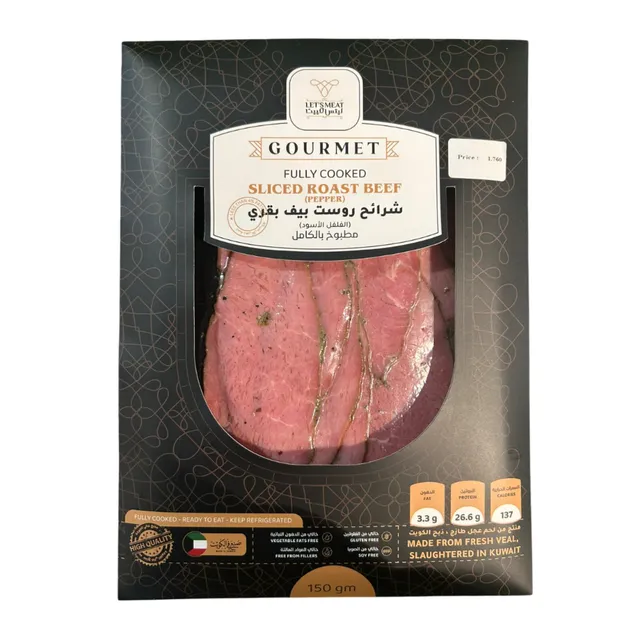 Let's Meat Black Pepper Beef Roast Slices, 150g