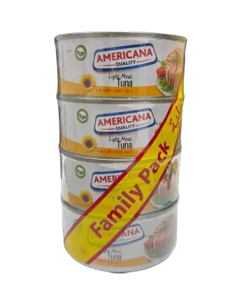 Americana Light Tuna in Sunflower Oil, 4x160g