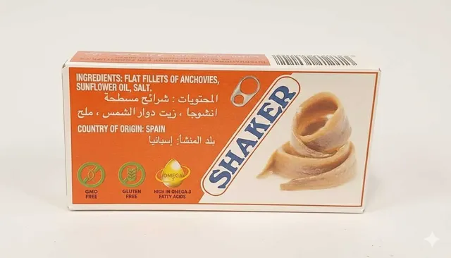 Shaker Anchovies Fillets, 43g