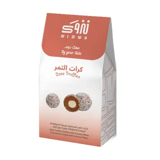 نزوى ترافلز التمر (شوكولاتة كريمي ورقائق جوز الهند)، 300g