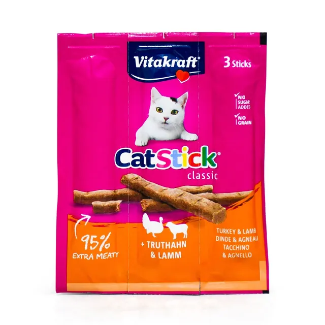 Vitakraft Mini Lamb & Turkey Cat Sticks, 18g