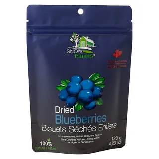 Snow Farms Dried Blueberries, 120g
