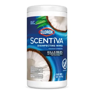 Clorox Scentiva Disinfecting Wipes Coconut & Waterlily, 75 Wet Wipes