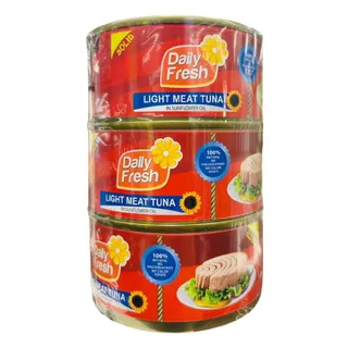 Daily Fresh Solid Tuna, 3 × 185g