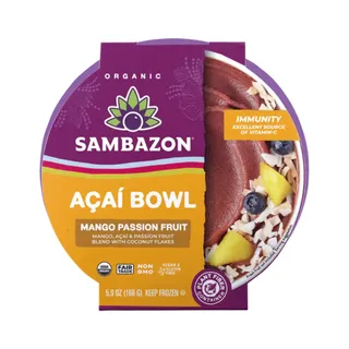 Sambazon Mango Passionfruit Açaí Bowl, 166g