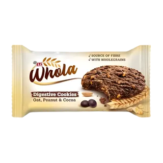 Eti Whola Digestive Cookies Oat, Peanut & Cocoa, 198g