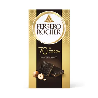 Ferrero Rocher Dark Chocolate Tablet with Hazelnut, 90g