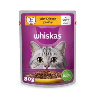 Whiskas Chicken in Gravy Wet Cat Food, 80g