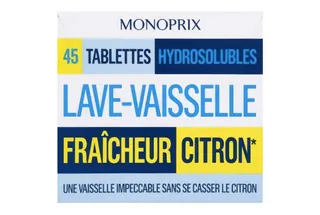 Monoprix Tablettes Dishwasher Lemon Tablets 45S