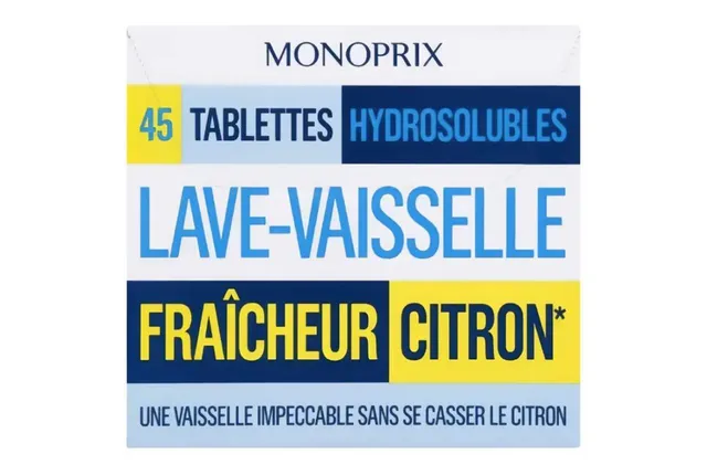 Monoprix Tablettes Dishwasher Lemon Tablets 45S