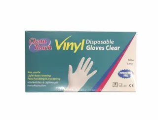 Sparkle Large Vinyl Gloves, 100 Pieces