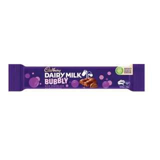 Cadbury Dairy Milk Bubbly Chocolate Bar, 24g