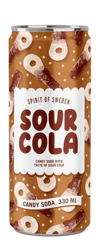 Spirit of Sweden Sour Cola Candy Soda, 330ml