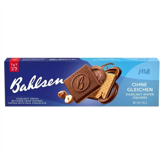 Bahlsen Ohne Gleichen Milk Wafers Filled with Hazelnut Praline, 125g