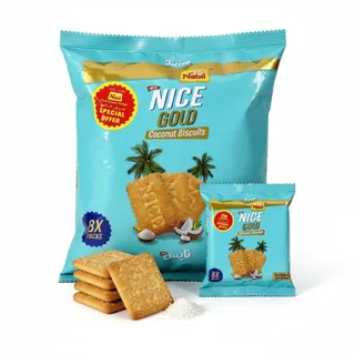 Nabil Nice Gold Coconut Biscuits, 8 Pcs