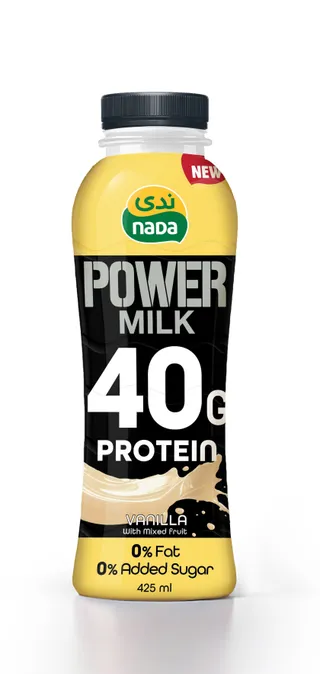 Nada 0% Fat 40g Protein Vanilla Power Milk Drink, No Added Sugar, 425ml