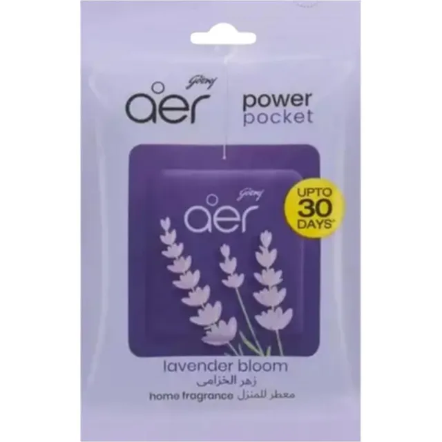 Godrej Aer Power Pocket Bathroom Fragrance Lavender Bloom, 10g