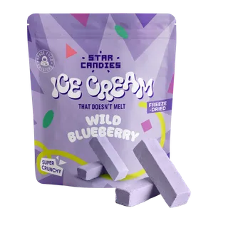 Star Candies Freeze Dried Blueberry Ice Cream Candy, 16g