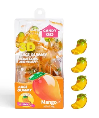 Candy Go Mango Plant-Based Juice Gummy, 100g