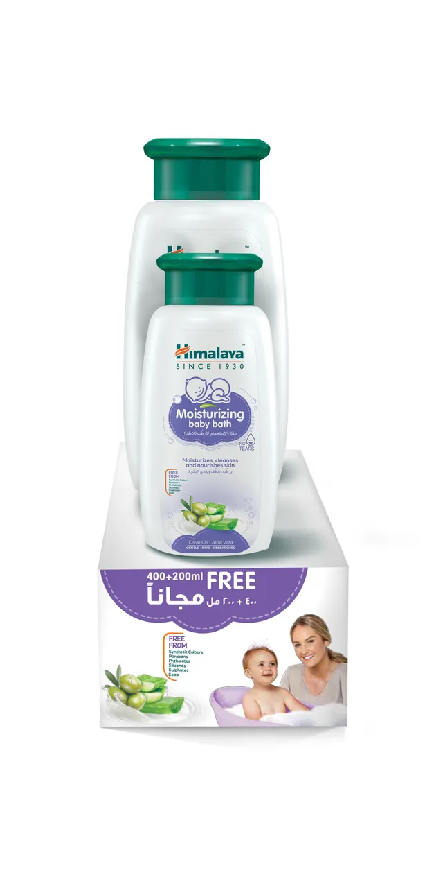 هيمالايا حمام أطفال مرطب (400ml+200ml مجانا)، 1 حزمة