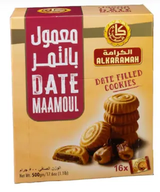 الكرامة كوكيز معمول محشو تمر 16 قطعة، 500جم