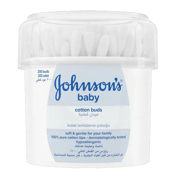 Johnson's Baby Cotton Swabs, 200 Pieces