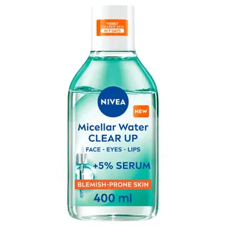 NIVEA Clear Up Serum-Infused Micellar Water with Salicylic Acid and Niacinamide, 400ml
