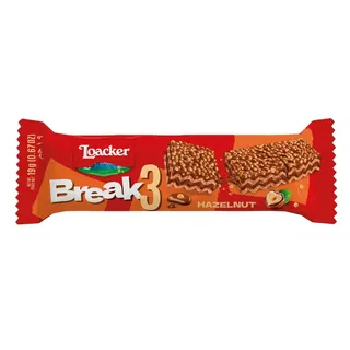 Loacker Break 3 Hazelnut Wafer, 19g