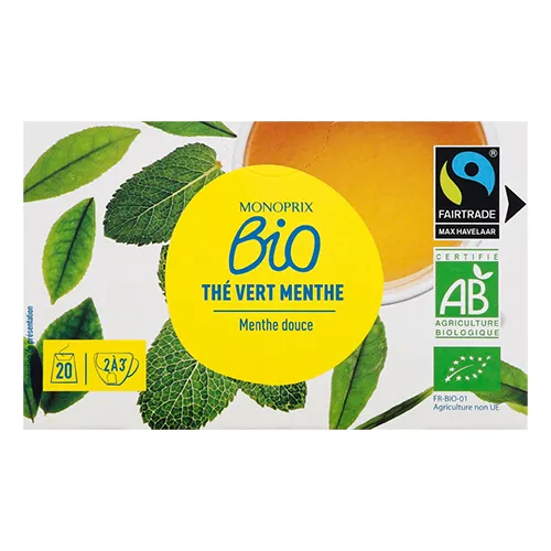 Monoprix Bio Organic Green Tea Mint 36G (20S)