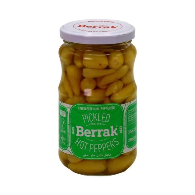 Berrak Yellow Baby Hot Pepper Pickle, 340g