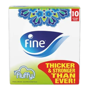 Fine Fluffy Facial 2Ply Tissue, 10x20 Sheets