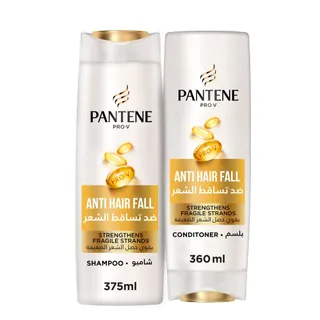 Pantene Pro-V Anti-Hair Fall Shampoo, 375ml + Conditioner, 360ml