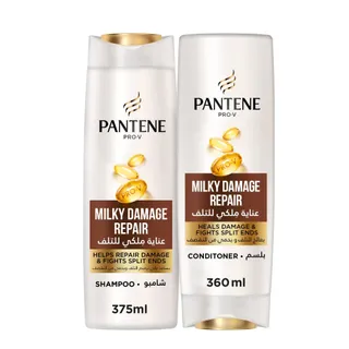 Pantene Pro-V Milky Damage Repair Shampoo, 375ml + Conditioner, 360ml