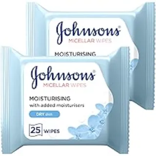 Johnson's Micellar Moisturizing Wipes, 2 X 25 Wipes