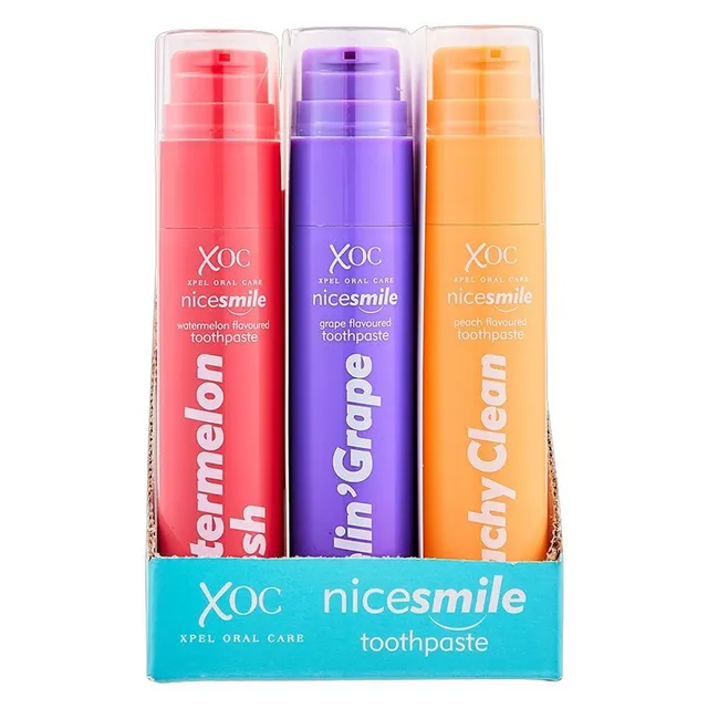 Xoc Watermelon, Grape & Peach Flavoured Toothpaste, 3x60g