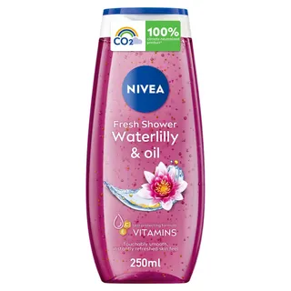 Nivea Waterlily & Oil with Caring Oil Pearls Waterlily Scent Shower Gel for Women, 250ml
