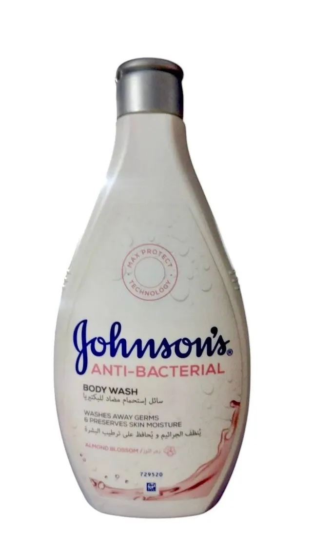جونسونز غسول جسم مضاد للبكتيريا زهر اللوز، 400ml
