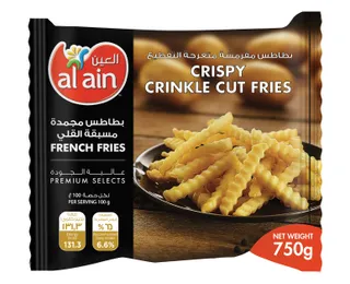 Al Ain Premium Selects Crispy Crinkle Cut Fries, 750g