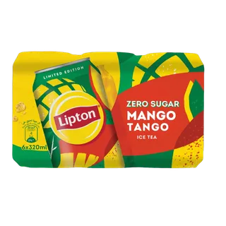Lipton Ice Tea Mango Tango Zero Can, 6x320ml