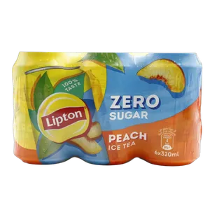 Lipton Ice Tea Peach Zero, 6x320ml