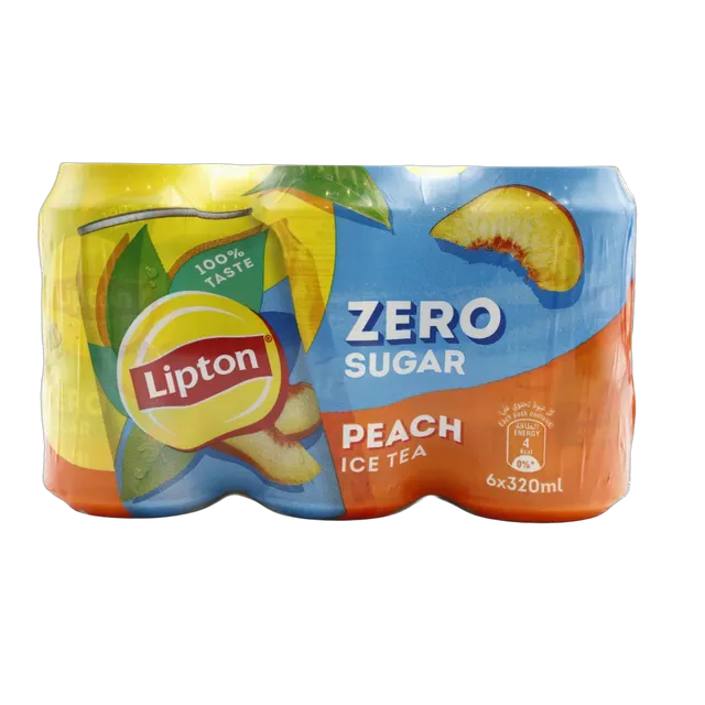 Lipton Ice Tea Peach Zero, 6x320ml