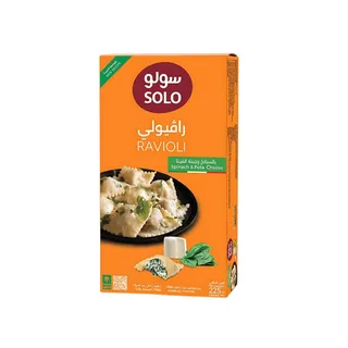 Solo Frozen Ravioli Dough Filled with Spinach & Feta Cheese, 225g