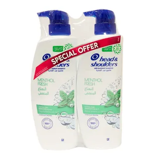 Head & Shoulders Anti-Dandruff Shampoo Menthol Fresh 2 × 500 ml