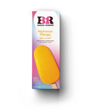 Baskin Robbins Alphonso Mango Ice Cream Stick, 70ml