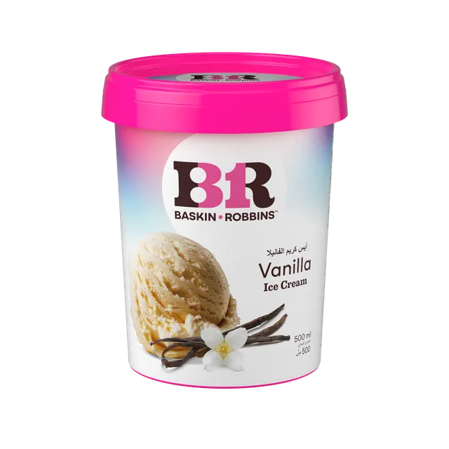 Baskin Robbins Vanilla Ice Cream Pint, 500ml