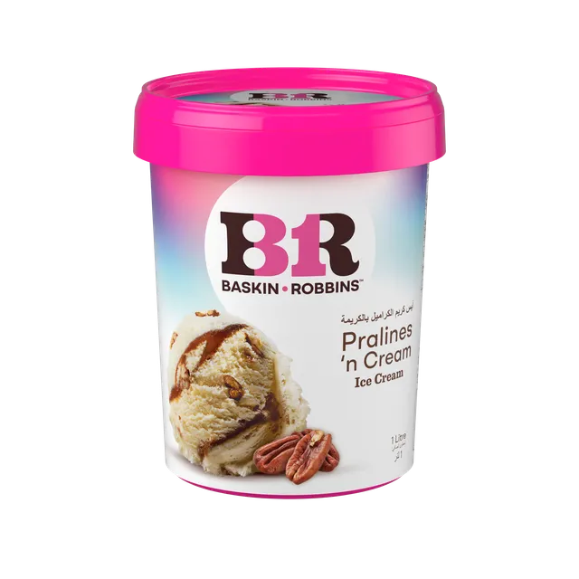 Baskin Robbins Pralines 'N Cream Ice Cream, 1L