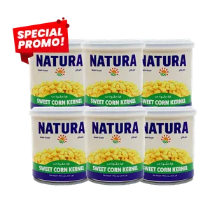 Natura Sweet Corn with Cup & Spoon, 6x185g