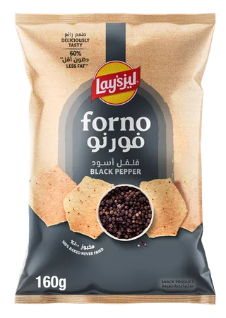 Lay's Forno Oven Baked Black Pepper Potato Chips, 160g