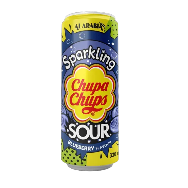 Chupa Chup Sparkling Sour Blueberry, 330ml