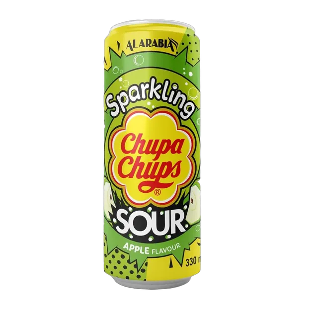 Chupa Chup Sparkling Sour Green Apple, 330ml